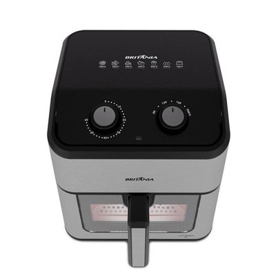 Air Fryer Britânia 8L Redstone Visor Glass BAF80A 110V