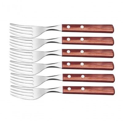 Conjunto De Garfos Para Churrasco Tramontina Polywood Vermelhor 6 Peças