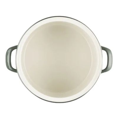 STOCKPOT LE CREUSET EM AÇO INOX ESMALTADO 22CM 7,6L PEGADOR DOURADO THYME 56000081732003