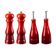 CONJUNTO GALHETEIROS E MOEDORES LE CREUSET VERMELHO
