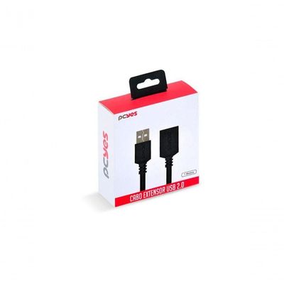 Cabo Extensor Usb A 2.0 Macho Para Usb A 2.0 Femea 28awg Puro Cobre 1 Metro - Puamf2-1