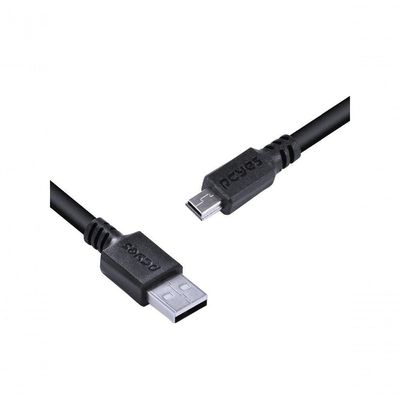 Cabo Usb A 2.0 Macho Para Mini Usb B Macho 28awg Puro Cobre 1 Metro - Puanm2-1