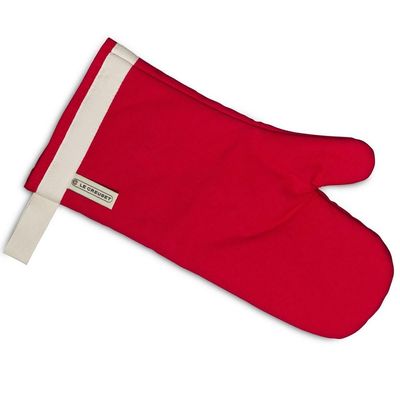 KIT LE CREUSET TRAVESSA RETANGULAR HERITAGE 32CM E LUVA PARA FORNO DE ALGODÃO VERMELHO