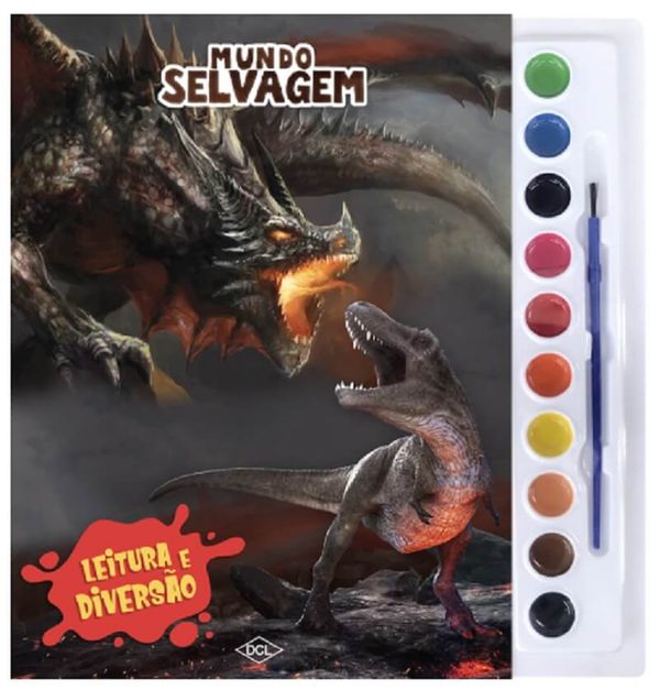 Livro de Pintura Aquarela Mundo Selvagem C/ 16 Desenhos I8049 - DCL