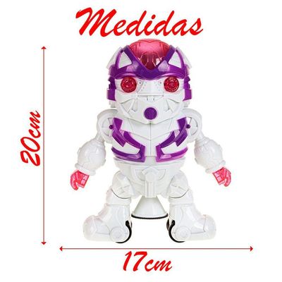 Brinquedo Robô Dançarino Infantil Bambô Lady Com Luz Som