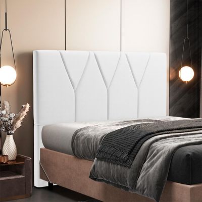Cabeceira Cama Box Casal Queen 160 cm Aurora W01 Corano Branco - Lyam Decor