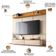 Painel Para TV 70 Pol Bancada Suspensa Orgânica Cheri B01 Off White Cinamomo - Lyam Decor
