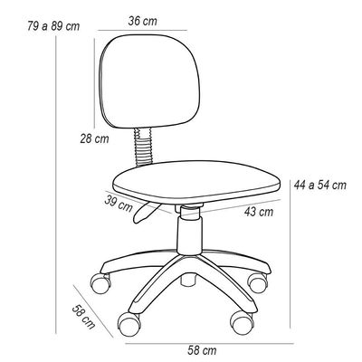 Cadeira de Escritório Giratória Executiva Ergonômica M02 Economy Corano Preto - Lyam Decor