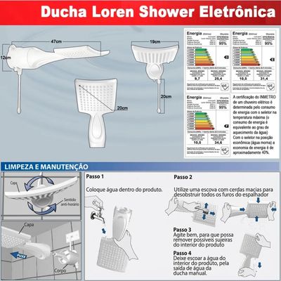 Chuveiro Loren Shower Ultra Eletrônica 127V/5500W Lorenzetti