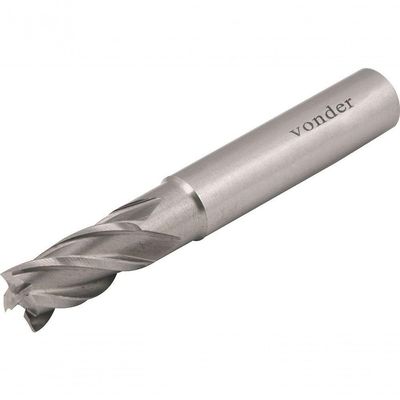 Fresa Topo Aço Rápido 5mm 4 Cortes Reto 6mm Din 844 Vonder