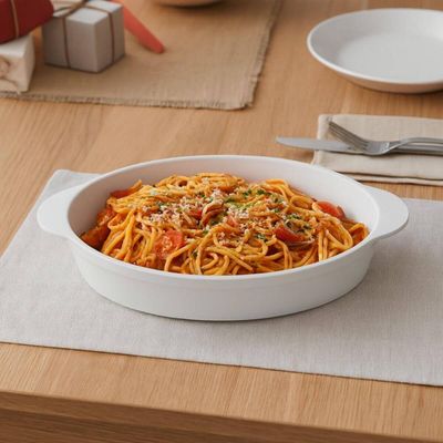 Travessa Oval Branca 800ml Coza Uno Plástico Cozinha Buffet Eventos