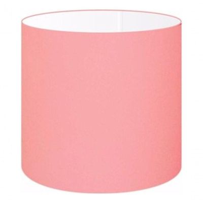 Cúpula Abajur E Luminária Cilíndrica Vivare Cp-7005 ø18x18cm - Bocal Nacional Rosa-bebê