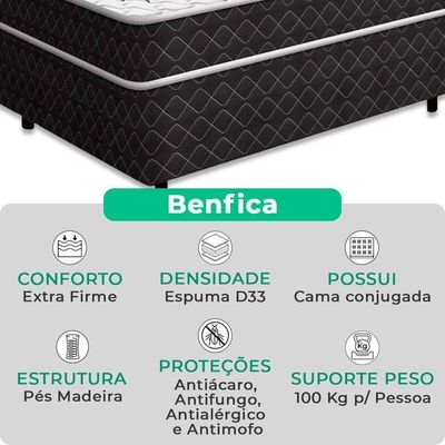 Cama Conjugada Casal Benfica D33 V-store 138x188x50