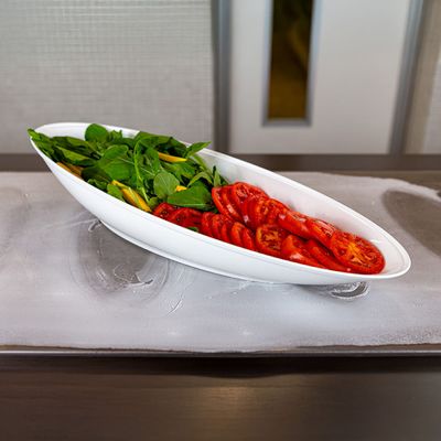 Saladeira Oval 60cm Branca em Policarbonato