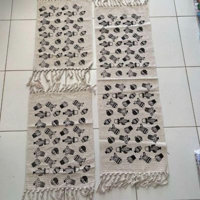 Kit Jogo De Passadeira Tapete De Cozinha Grande 3 Peças Estampado Com Nozinho Tecido Grosso Modelo Cacto