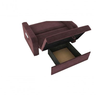 Sofá Cama Daiane 2 Lugares Com Baú Veludo Rosê Matrix