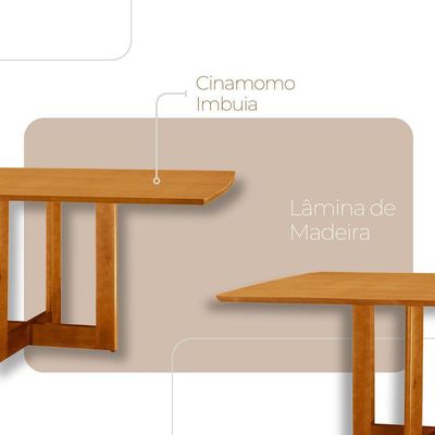 Mesa 120 Laminado Com 4 Cadeiras Malta Gold Moderna Mobília Jade Imbuia Naturale