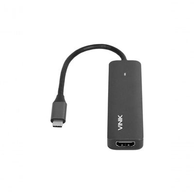 Hub Usb Type C 5 Em 1 - 2x Usb 3.0 + Hdmi 4k + Type C Pd 100w + Type C Dt Vinik - Hv51c