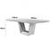 Mesa Para Sala De Jantar Rubi 220cm Moderna Mobília Cinamomo Com Off White/cinamomo Imbuia