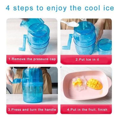 Maquina Triturador De Gelo Liquidificador Manual Raspadinha Raspador Picador Com Manivela Portatil