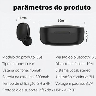 Fone De Ouvido A2s Bluetooth Tws In-ear