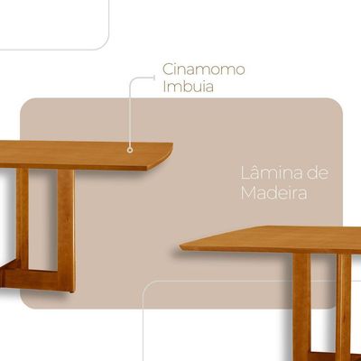 Mesa 120cm Laminado Barril Com 4 Cadeiras Moderna Mobília Linho Off White Imbuia Naturale
