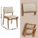 Mesa 120cm Laminado Barril Com 4 Cadeiras Moderna Mobília Linho Off White Imbuia Naturale