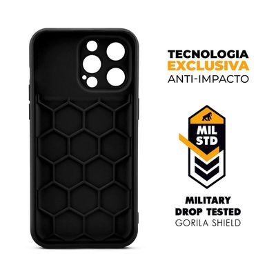 Capa para iPhone 15 Pro - Symetric Preta - Gshield