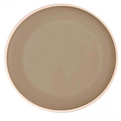 24 Pratos Rasos Melamina Bege 27cm Servir Mesa Posta Restaurante Buffet Wolff Class