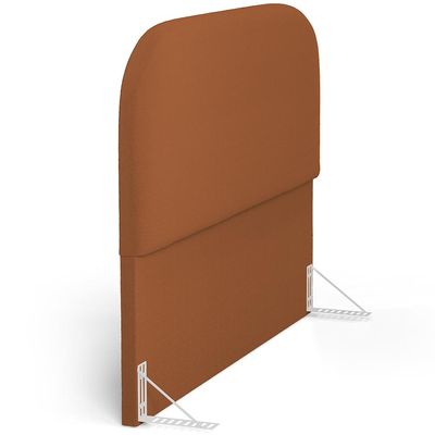 Cabeceira Cama Box Queen 160cm Orgânica Lanna W01 Bouclê Terracota - Lyam Decor