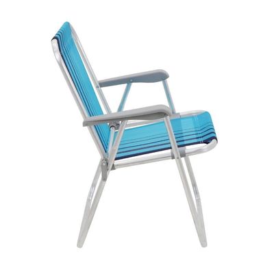 Kit 4 Cadeira De Praia Camping Alumínio Samoa Azul Tramontina