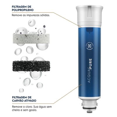 Kit 2 Filtros/Refis Original de Água Acqua Pure para Purificador Electrolux PC01B, PC01X, PE15B, PE15X e PE15P Não se aplica