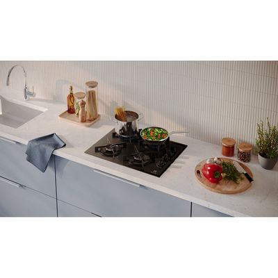 Cooktop 4 Bocas a Gás Electrolux Mesa de Vidro Efficient Grade de Aço Fosco (KE4GR) Bivolt