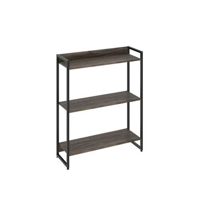 Kit 3 Estantes Multiuso Industrial 3 Prateleiras Areta 104x80cm C01 Carvalho Dark - Lyam Decor
