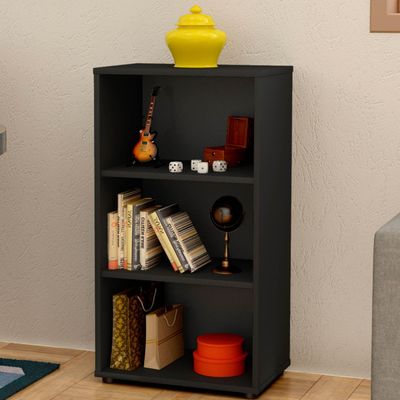 Kit 02 Estantes Multiuso com 02 Prateleiras Clean A02 81x45 cm Preto - Lyam Decor