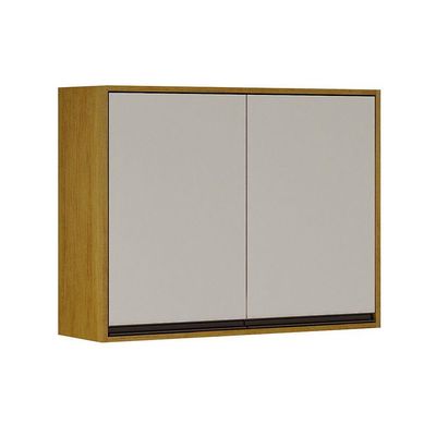 Armário De Cozinha Nala Aéreo 2 Portas Mobilihouse Cinamomo/off White