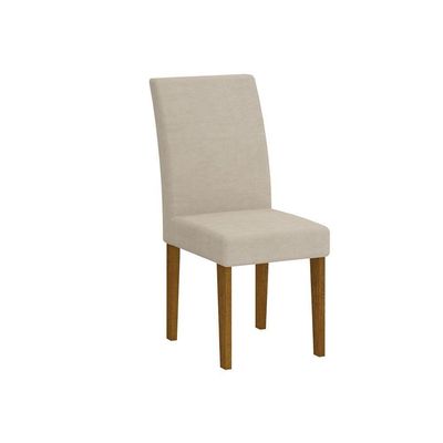 Sala De Jantar Lucy Com 4 Cadeiras Grécia Rufato Off White Imbuia Veludo Creme