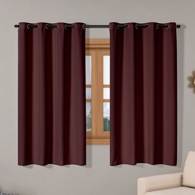 Cortina Isa Varão Tecido Oxford 2,80m x 1,60m p/ Janela Sala Quarto - Tabaco