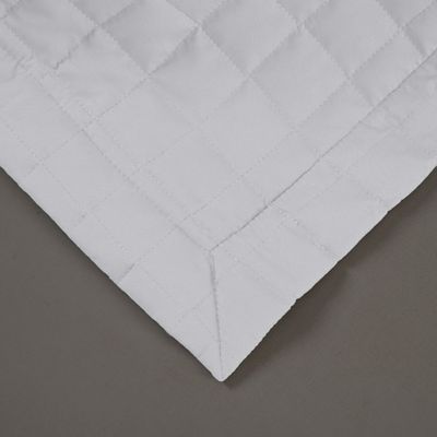Kit Cobre Leito Colcha Bellini Solteiro Dupla Face Percal 300 Fios Textura Matelassê 2 Peças - Branco