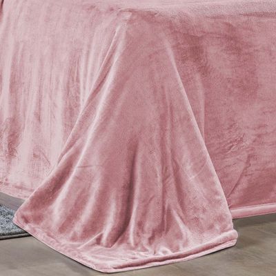 Cobertor Casa Scarpa Fênix King Sherpa Pele de Carneiro + Mantinha Flannel - Rosa