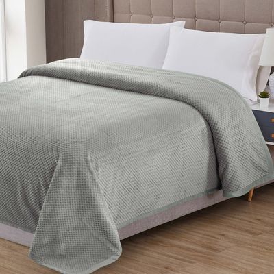 Cobertor Casa Scarpa Poppy Queen Manta Ultrasoft Alto Relevo Super Macia - Cinza
