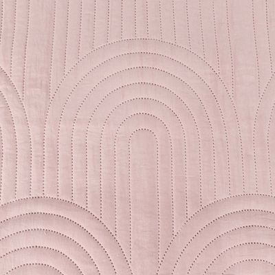 Kit Cobre Leito Colcha Arcos King Dupla Face Matelado 200 Fios 3 Peças Rosa