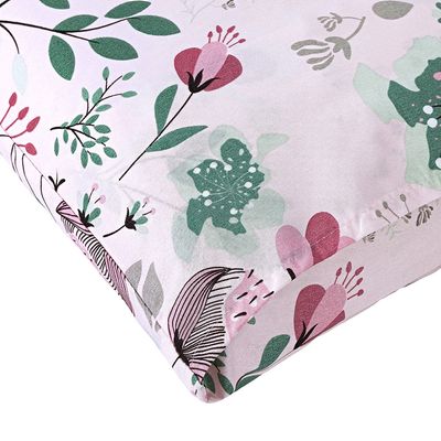 Jogo Cama Lençol Celi Casal Padrão Micropercal Estampado 200 Fios 3 Peças Bothanica Floral Rosa