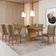 Mesa Sala De Jantar Alvorada 180cm E 6 Cadeiras Liz Moderna Vel. Capuccino Off White Imbuia