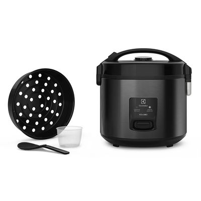 Panela de Arroz Elétrica Electrolux por Rita Lobo 3,5L Preta Efficient Visor Glass (ERC30) 127V