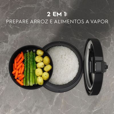 Panela de Arroz Elétrica Electrolux por Rita Lobo 3,5L Preta Efficient Visor Glass (ERC30) 127V
