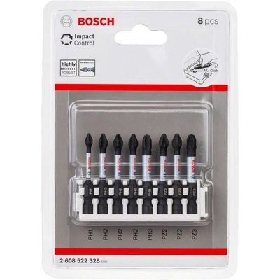 Jogo De Bits Impact Control Power 50mm 8 Unidades - 2608522328 - Bosch