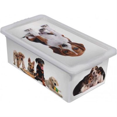 Caixa Organizadora 2,3 Litros Cães Branca - Or18l-06 - São Bernardo Caixa Org. Container 2,3l Caes Branca Or18l-06