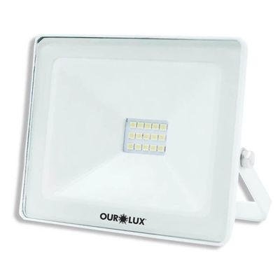 Projetor Slim Superled Branco 20 Watts Bivolt 6500k - 03261a - Ourolux