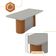 Mesa Jantar Aspen Tampo Mdf Vidro 6 Cadeiras Eloise Moderna Veludo Capuccino Off White Naturale